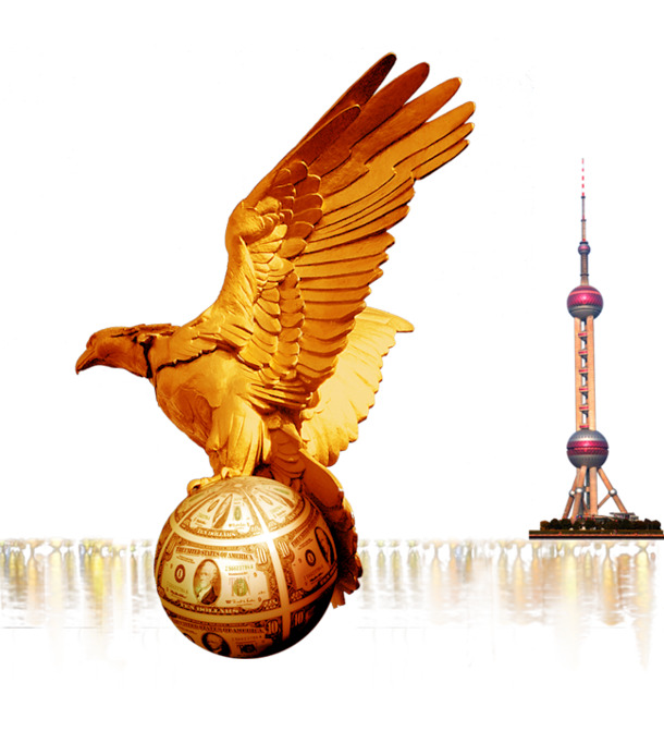 鹰抓金球PNG透明图，动物装饰元素PSD素材免费下载