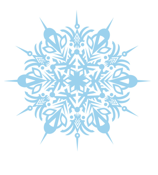 手绘淡蓝雪花底纹PNG透明图，高清装饰花纹，设计素材下载