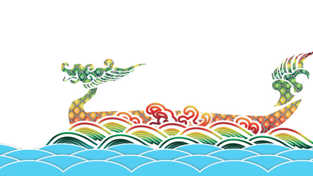 端午节龙舟PNG素材，高清透明图片，节日元素设计下载