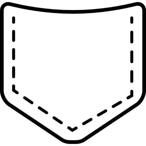 高清透明PNG牛仔裤口袋图标，免扣元素图片设计素材下载