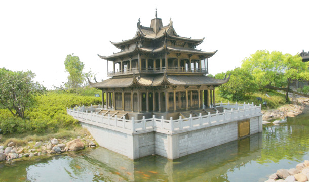 湖南岳阳楼景区高清PNG透明背景摄影素材，风景图片设计免费下载