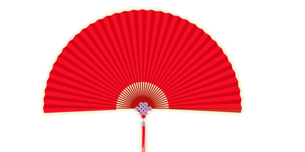 中国风扇子PNG透明图片，高清装饰元素，设计素材免费下载
