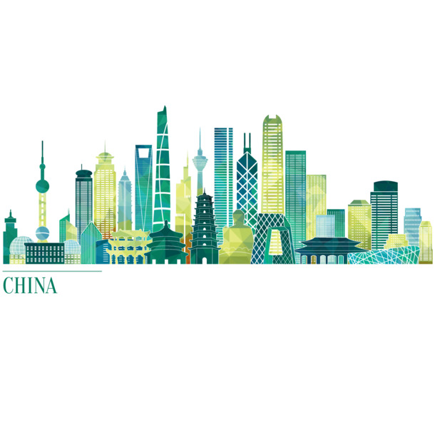 中国建筑矢量手绘，高清PNG透明图 & 卡通元素AI设计素材下载