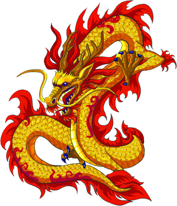 中国风龙元素PNG透明图，高清装饰素材，免费下载！