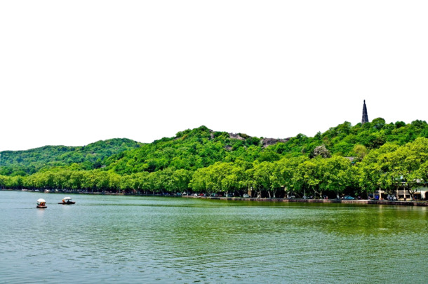 夏日西湖美景，高清PNG透明背景图片，免费下载设计素材