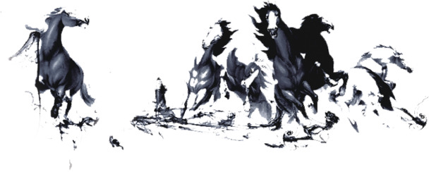 马图案PNG高清透明，笔触装饰元素，免费下载设计素材