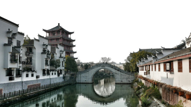 三河古镇风光摄影，高清PNG透明背景图，设计素材下载