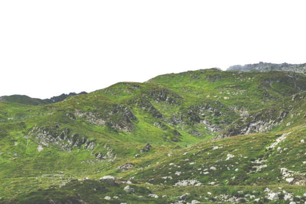 高低山峦PNG透明背景图片，高清摄影风景素材下载