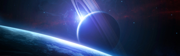 蓝色梦幻星空壁纸，高清PNG透明背景，宇宙光效抽象元素，设计素材下载