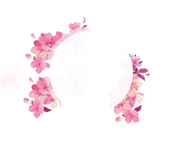 粉色花环PNG透明图片，精美装饰元素，免费下载设计素材