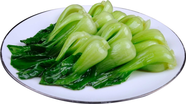 清炒小白菜PNG透明图，高清生活用品装饰元素，设计素材免费下载