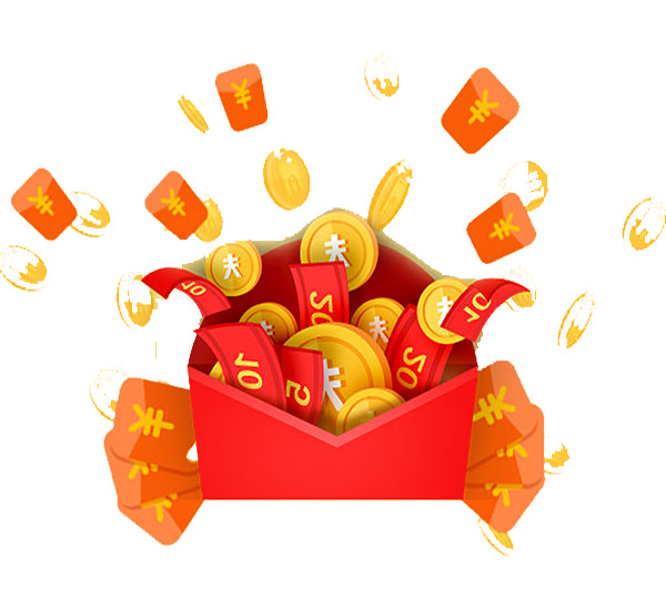 中国风创意卡通金币券PNG透明图，高清素材下载