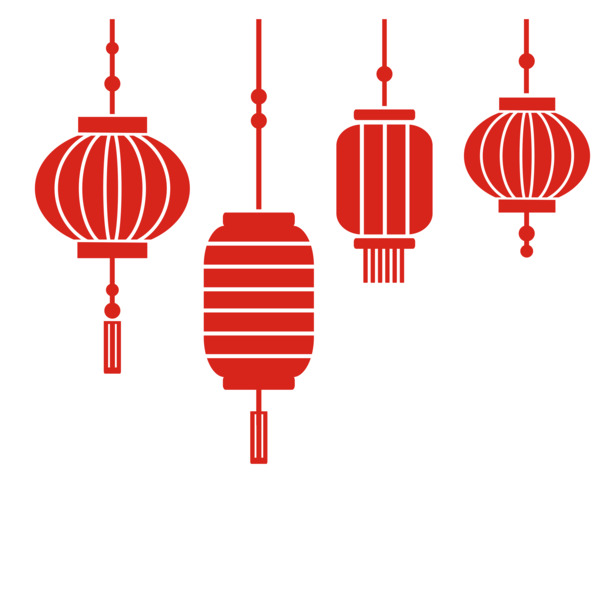 中国风灯笼装饰元素，高清PNG透明免抠素材，古风图片设计下载