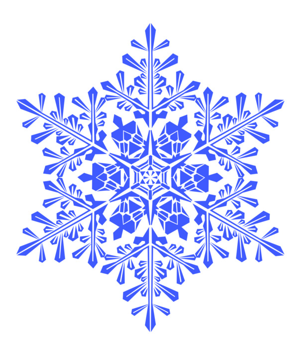 蓝色雪花PNG透明图，高清圣诞节日元素，设计素材免费下载