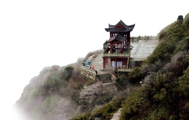 梵净山佛庙高清PNG透明背景摄影素材，风景图片设计下载