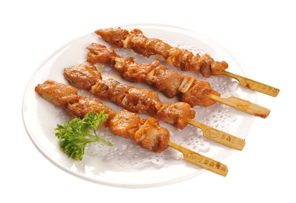 骨肉相连烤串烤肉PNG透明图片免抠素材，高清下载
