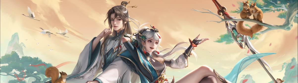 王者荣耀，云缨怀真七夕惊艳新装，超高清4K游戏壁纸5120x1440免费下载