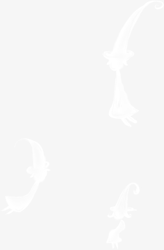白色创意树木PNG透明图片，高清合成漂浮元素，设计素材免费下载