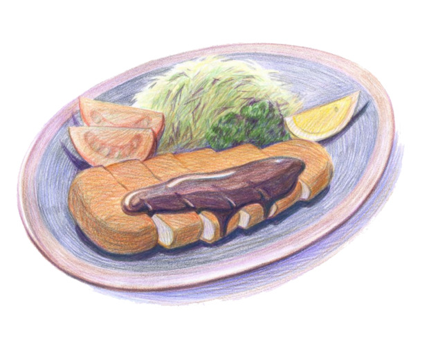 矢量手绘美食PNG透明图，漂浮花瓣元素，高清下载素材