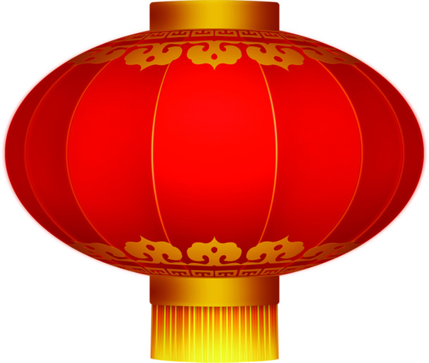 红色中国风灯笼PNG透明图，国庆/元旦/春节/元宵节日元素，高清下载