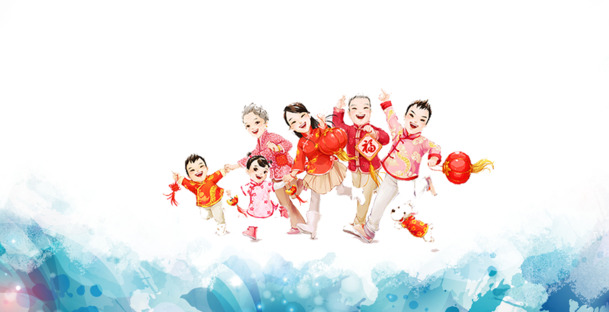 元旦春节元宵节日元素，高清PNG透明图片及PSD设计素材免费下载