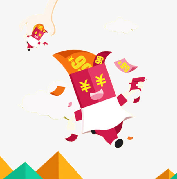 红包漂浮PNG透明素材，高清几何图片元素，设计下载新选择