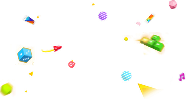 几何漂浮PNG素材，高清透明图片，创意几何元素设计下载