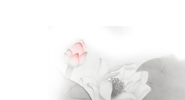 古典水墨莲花PNG透明图，创意笔触装饰元素，高清下载