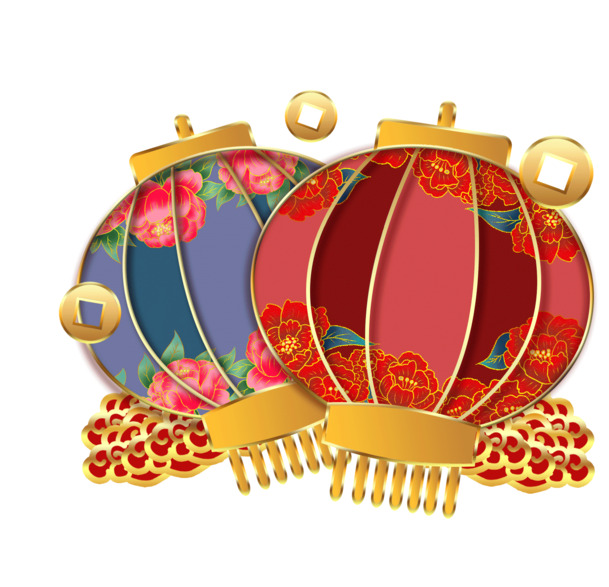 2021新年免抠PNG素材，47款高清透明节日图片，元旦春节元宵设计必备