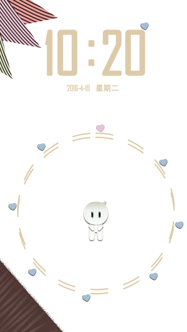 手机时间PNG透明图，高清墨迹笔触装饰，PSD格式设计素材免费下载