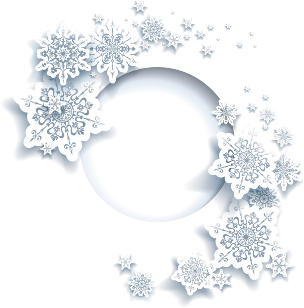 冰雪立体卡通边框PNG透明图，AI格式设计素材，特效装饰元素免费下载