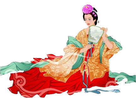 中秋嫦娥手绘工笔画PNG透明图，高清节日元素，设计素材免费下载