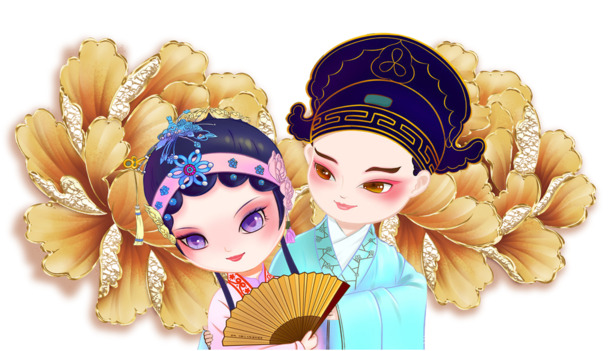 中国戏曲人物PNG透明图片，高清中国风装饰元素，设计素材下载