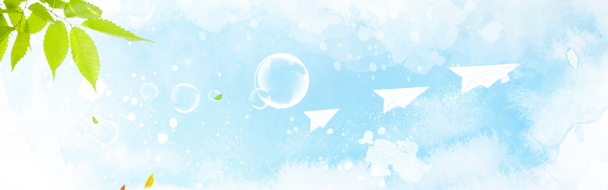 清新手绘卡通淘宝海报背景，高清PNG透明图片素材，创意banner设计元素免费下载