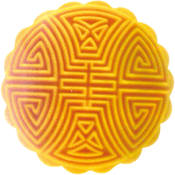 中秋节圆形金色月饼PNG透明图片，高清设计素材免费下载