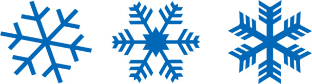 高清蓝色雪花矢量图，PNG透明格式，圣诞节日元素设计素材下载