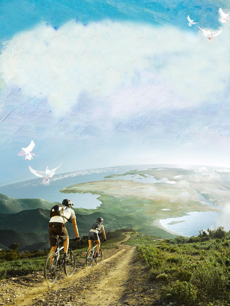 毕业旅行海报创意背景，矢量高清JPG/PSD设计素材下载