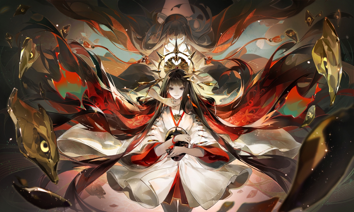 阴阳师面灵气绝美4K动漫壁纸，超清4000x2400大图，免费下载