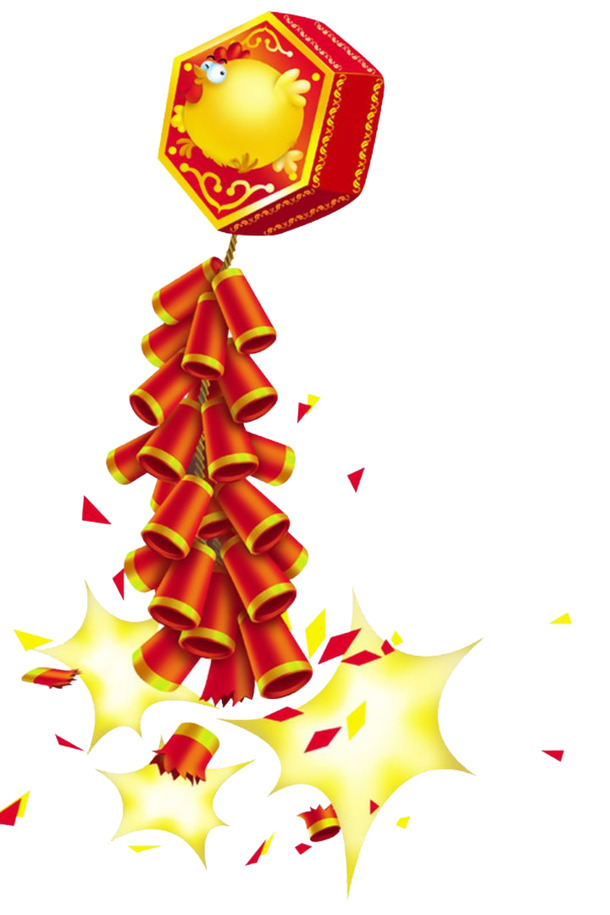 新年欢庆，鞭炮齐放！高清PNG透明节日图片素材，元旦春节元宵一网打尽，免费下载！