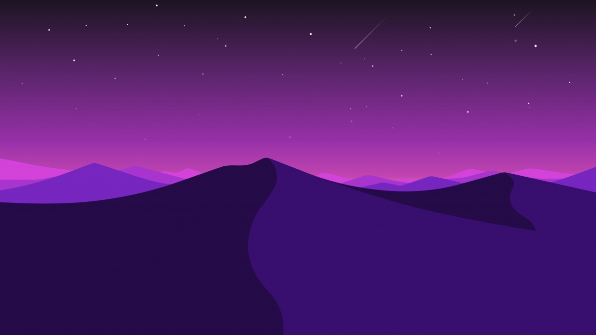 紫色山峦星空简约背景，5K超清壁纸，4K高清图片，5120x2880分辨率，免费下载