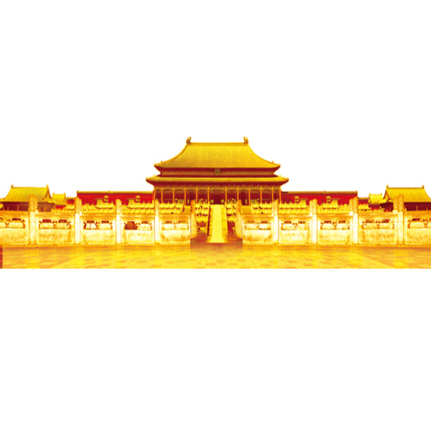 故宫PNG透明图，中国风装饰元素，高清PSD设计素材下载