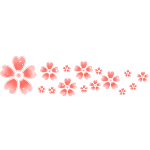 粉红卡通花朵PNG透明图，高清漂浮花瓣设计素材，免费下载