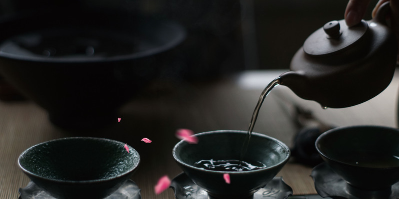 复古中国风茶道茶具设计素材，高清JPG与PSD格式下载