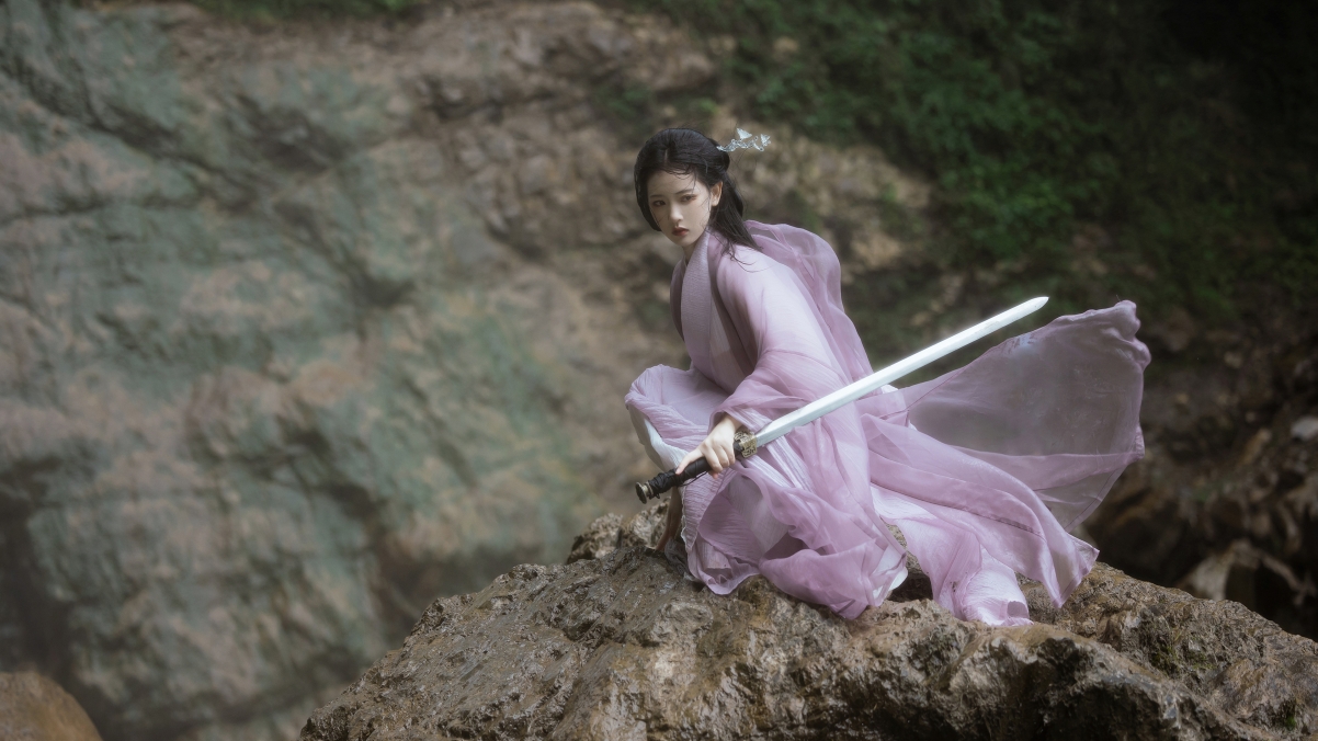 古风剑韵，古典唯美美女4K超清壁纸，高清3840x2160下载