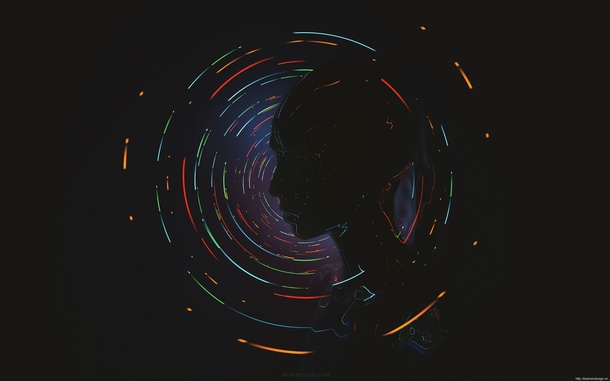 美女侧颜星空点缀，抽象梦幻PNG透明背景设计素材下载