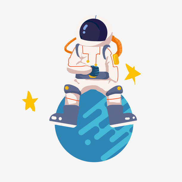 宇航员星球高清PNG透明图，免抠元素，设计素材下载