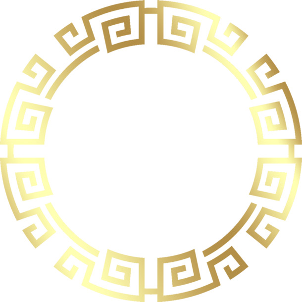 中国风圆形花纹边框PNG透明图片，高清装饰元素与设计素材下载