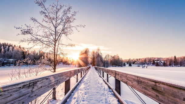冬季雪景高清壁纸，唯美PNG透明背景，创意海报设计素材下载
