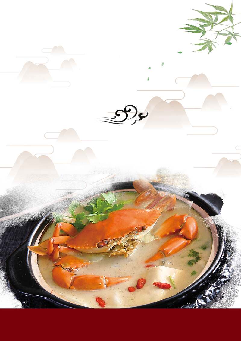 潮汕砂锅粥，冬季美食大排档精选，复古中国风设计素材，高清JPG/PSD下载