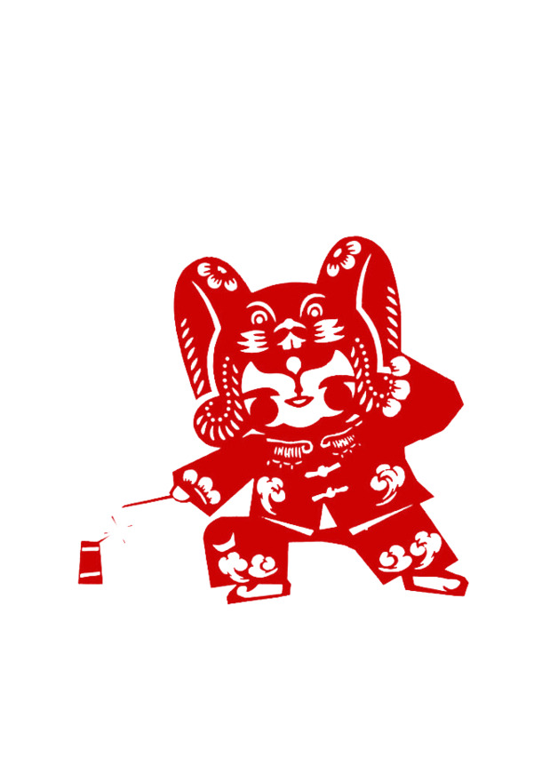 中国风剪纸PNG透明图片，高清装饰元素，设计素材免费下载